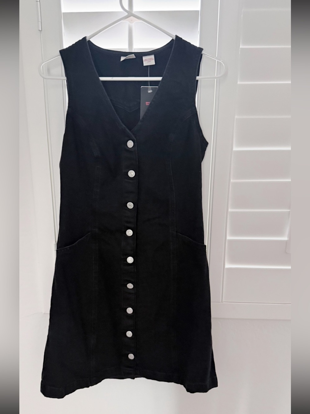 Levi's denim Black Sleeveless Button-Front Dress